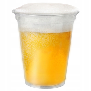 Plastové poháre na pivo, jednorazové, 100 ks